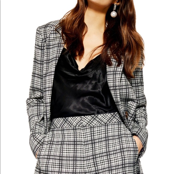Topshop Check Blazer - Picture 2 of 4